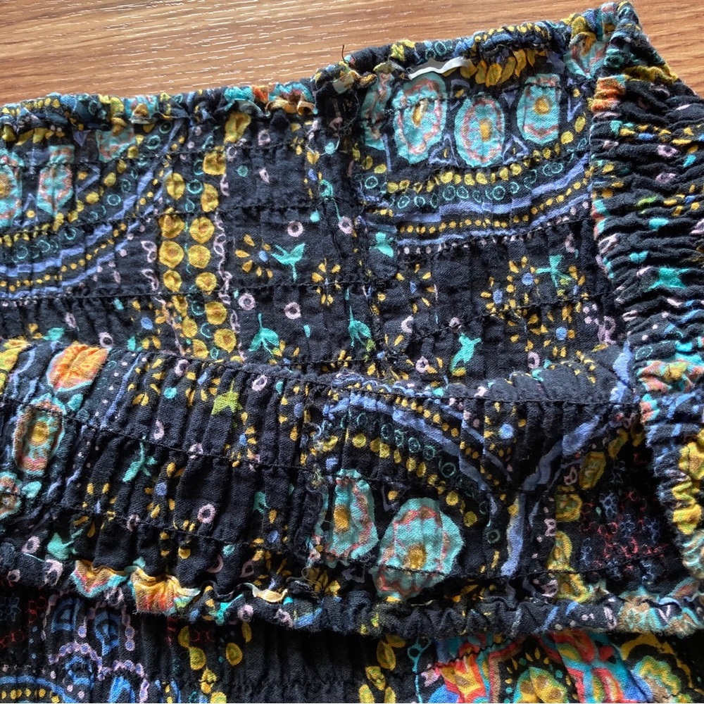**GIVEAWAY** Paisley Print Bali Yoga Pants with Shirred Waist Size L Boho - Picture 7 of 14
